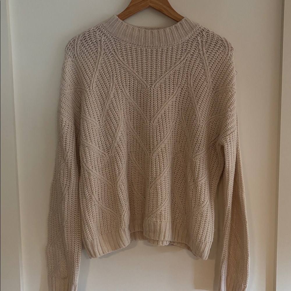 Splendid Ivory Cable Knit Pullover - image 2